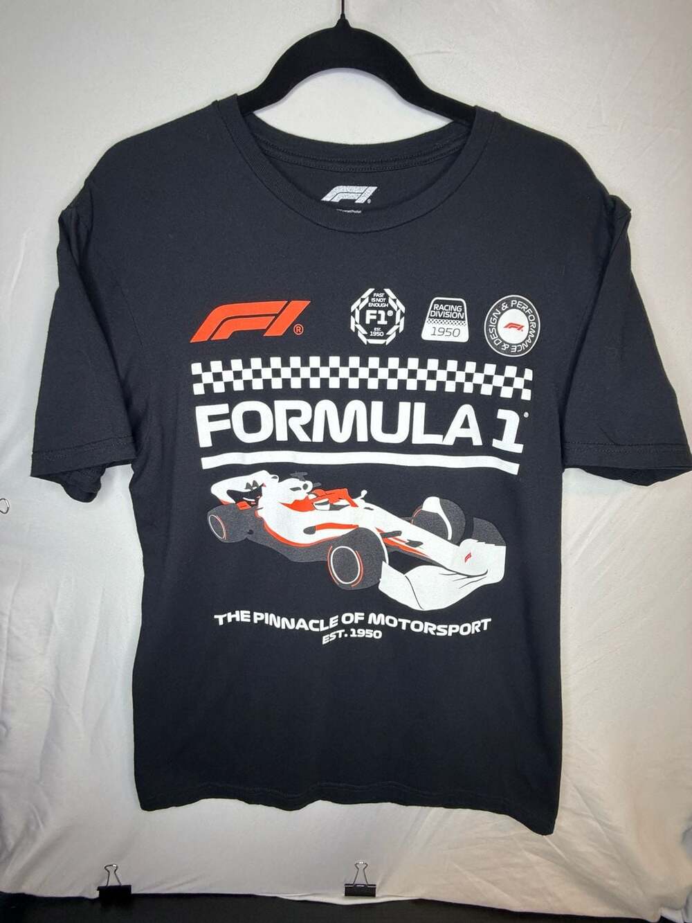 Formula 1 The Pinnacle of Motorsport Graphic T-Shirt Black Size M
